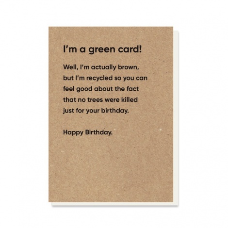 Green Eco Rubbish Card